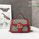 Fake Gucci GG Marmont mini top handle bag 547260 red HY22599Lh27