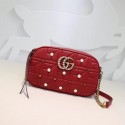 Fake Gucci GG Marmont Small Shoulder Bag 447632 Red HY17810kw88