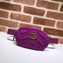 Fake Gucci GG Marmont Velvet Belt Bag 476434 dark blue HY8729Lh27