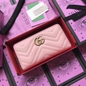 Fake Gucci GG Marmont Zip Around Wallet 443123 Pink HY23577qZ31