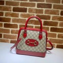 Fake Gucci GG Supreme Canvas Top Handle Bag 621220 red HY19129Sq37