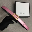 Fake Gucci Leather belt with G buckle 523305 pink HY26570kw88