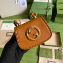 Fake Gucci mini Blondie card case wallet 698635 Dark orange HY19494Sq37