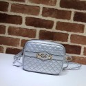 Fake Gucci Mini laminated leather bag 534950 silver HY2010tu77