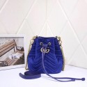 Fake Gucci Ophidia GG bucket bag velvet 525081 blue HY19635kw88