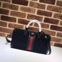 Fake Gucci Ophidia medium top handle bag 524532 Black suede HY13289Sq37