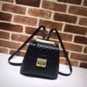 Fake Gucci original Padlock Gucci Signature backpack 498194 black HY18098xR88