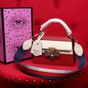 Fake Gucci Queen Margaret Leather Top Handle Bag 476541 Red HY17737qZ31