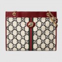 Fake Gucci Rajah GG tweed large shopping bag 537219 white HY3940kw88