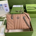 Fake Gucci small leather shoulder bag 681483 Rose beige HY19612lF58
