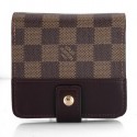 Fake Louis Vuitton Damier Ebene Canvas Zipped Compact Wallet N61668 HY24996EQ38