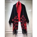 Fake Louis vuitton lambswool Shawl 71150 black HY2824GR32