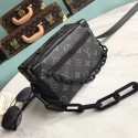 Fake Louis Vuitton Monogram Canvas Original Leather Mini Soft Trunk M44480 Black HY18295ny77