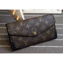 Fake Louis Vuitton Monogram Canvas SARAH WALLET RETIRO M41951 Black HY11528xR88