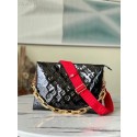Fake Louis Vuitton Monogram Vernis COUSSIN MM M57783 black HY4239yQ90