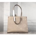 Fake Louis Vuitton ONTHEGO Original Leather Bag M44576 Beige HY9029GR32