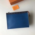 Fake Louis Vuitton Split Pochette Voyage EPI Leather M67736 blue HY3438bz90