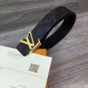 Fake Louis Vuitton SPREME 40mm Black Belt M5899 Gold HY25217xE84