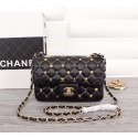 Fashion Chanel Classic Sheepskin Leather cross-body bag A1116 black Gold-Tone Metal HY8752wc24