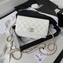 Fashion Chanel Grained Calfskin small Shoulder Bag AP2734 white HY24045Of26