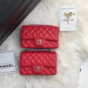 Fashion Chanel mini flap bag Grained Calfskin A1116 RED HY24447wc24