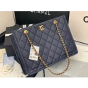 Fashion Chanel Original Leather Shopping Bag AS2360 Navy Blue HY25660OM51