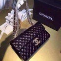 Fashion Chanel Sheepskin Leather Flap Shoulder Bag 1112A Black HY6197wc24