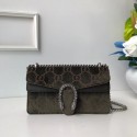 Fashion Gucci Dionysus GG velvet small shoulder bag 499623 Dark olive HY24565OM51
