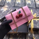 Fashion Gucci Signature mini bag with cherries 481291 pink HY7045OM51