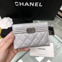 First-class Quality BOY CHANEL Card Holder A84431 silver HY4043Sf41