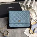 First-class Quality BOY CHANEL Clutch with Chain A84433 blue HY15594fm32