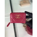 First-class Quality Chanel 19 Zip Card bag AP0949 rose HY22929xO55