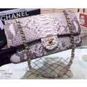 First-class Quality Chanel 2.55 Series Flap Bags Grey Original Python Leather A1112SA Gold HY1394xO55