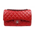 First-class Quality Chanel Classic Flap Bag Red Original Leather CF1113 Silver HY24354fm32
