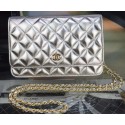 First-class Quality Chanel mini Flap Bag Silver Cannage Pattern A8373 Gold HY7234xO55