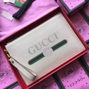 First-class Quality Gucci GG Marmont Calfskin Leather Clutch 466489 OffWhite HY16453Sf41
