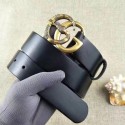 Gucci 34mm Leather Belt GG2369 Black HY17530UM91