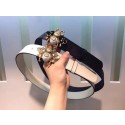 Gucci 35MM Leather Belt 414520 Black&White HY8109Gh26