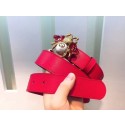 Gucci 35MM Leather Belt 414520 Red HY9043ta99