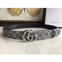 Gucci 35MM Leather Belt 414525 Blue HY12827jo45