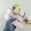 Gucci 38mm Leather Belt GG57099 Pink HY23683Mc61