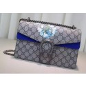 Gucci 400249 Blue Dionysus GG Supreme Canvas Shoulder Bag HY9371CC86