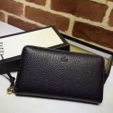 Gucci Bree Leather Zip Around Wallet 323397 Black HY13501vm49