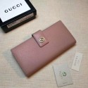 Gucci Calf leather Wallet 337335 pink HY24828Tk78