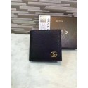 Gucci Calfskin Leather Bi-fold Wallet 308726 Black HY160Kn56