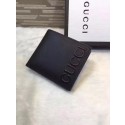 Gucci Calfskin Leather Bi-fold Wallet 428787 Black HY23891nV16
