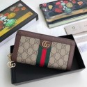 Gucci Calfskin Leather Wallet 523154 brown HY13367Is53