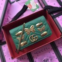 Gucci GG Marmont Animal Studs mini Bag 488426 Green HY3661DV39