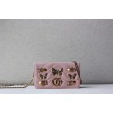 Gucci GG Marmont Animal Studs mini Bag 488426 Pink HY5665yx89