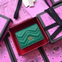 Gucci GG Marmont card case 466492 Green HY23196Qu69